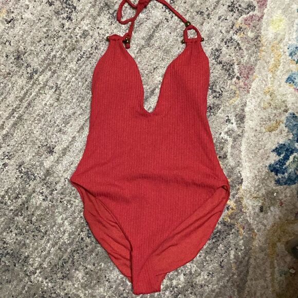 New. Red Carter plunge swimsuit. Retails $189 large - Picture 8 of 13